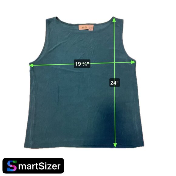 Chico's Travelers Teal Green Sleeveless Boat Neck Top - Picture 6 of 8